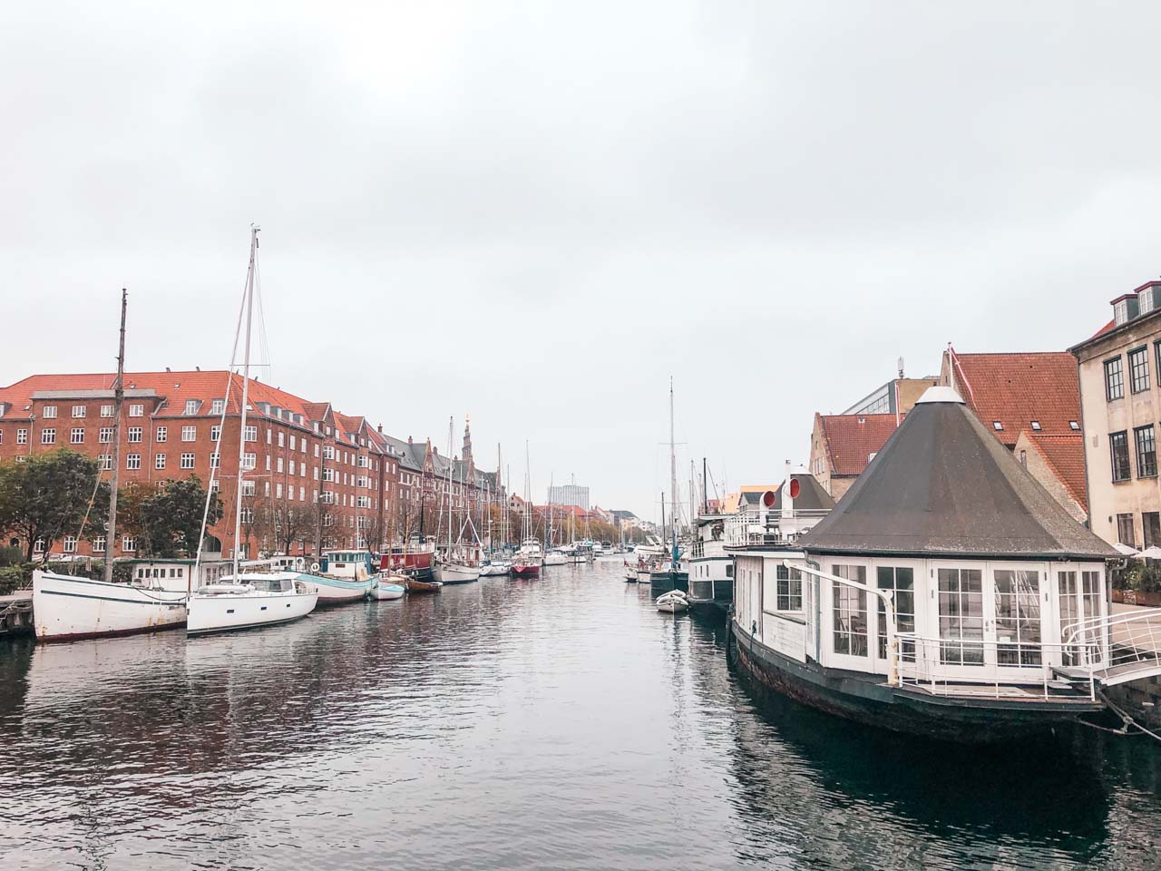 The view from The Inner Harbour Bridge in Copenhagen, Denmark