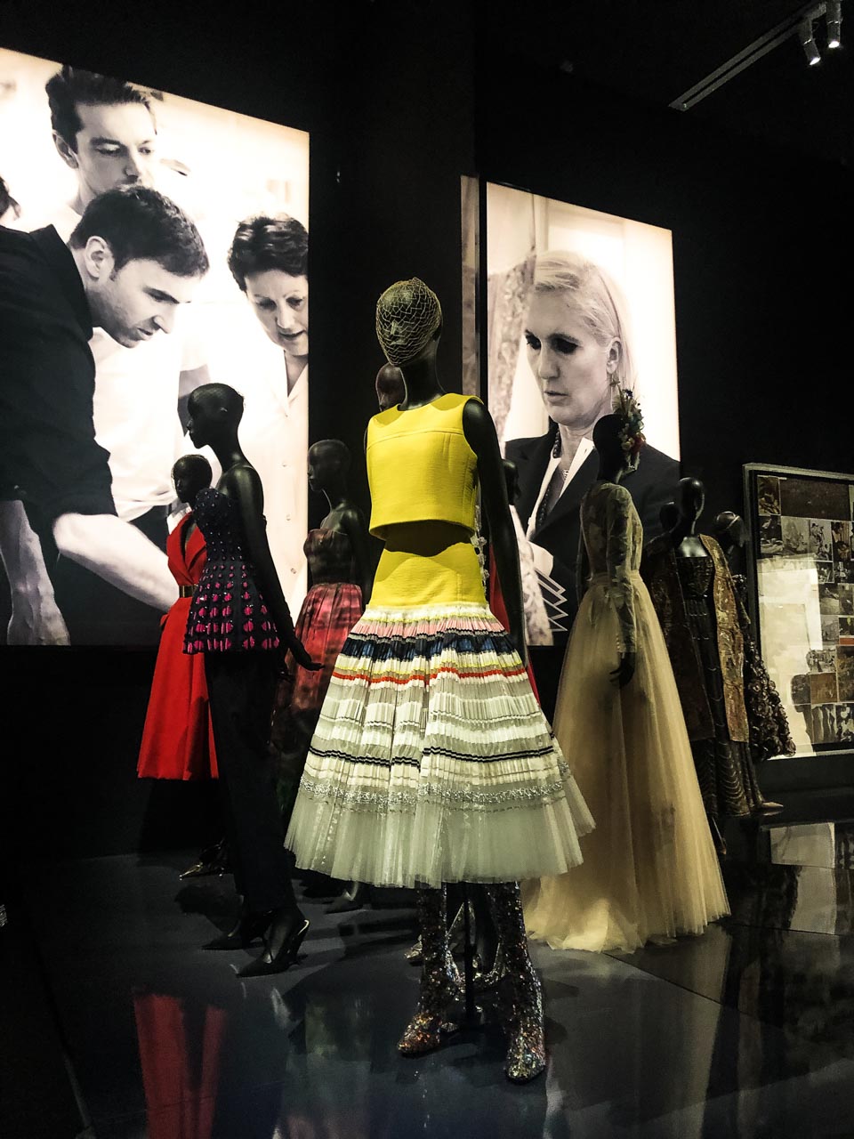 Creations of Raf Simons for Dior at the Victoria and Albert Museum in London