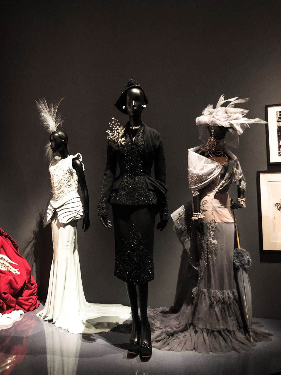 Creations of John Galliano for Dior at the Victoria and Albert Museum in London