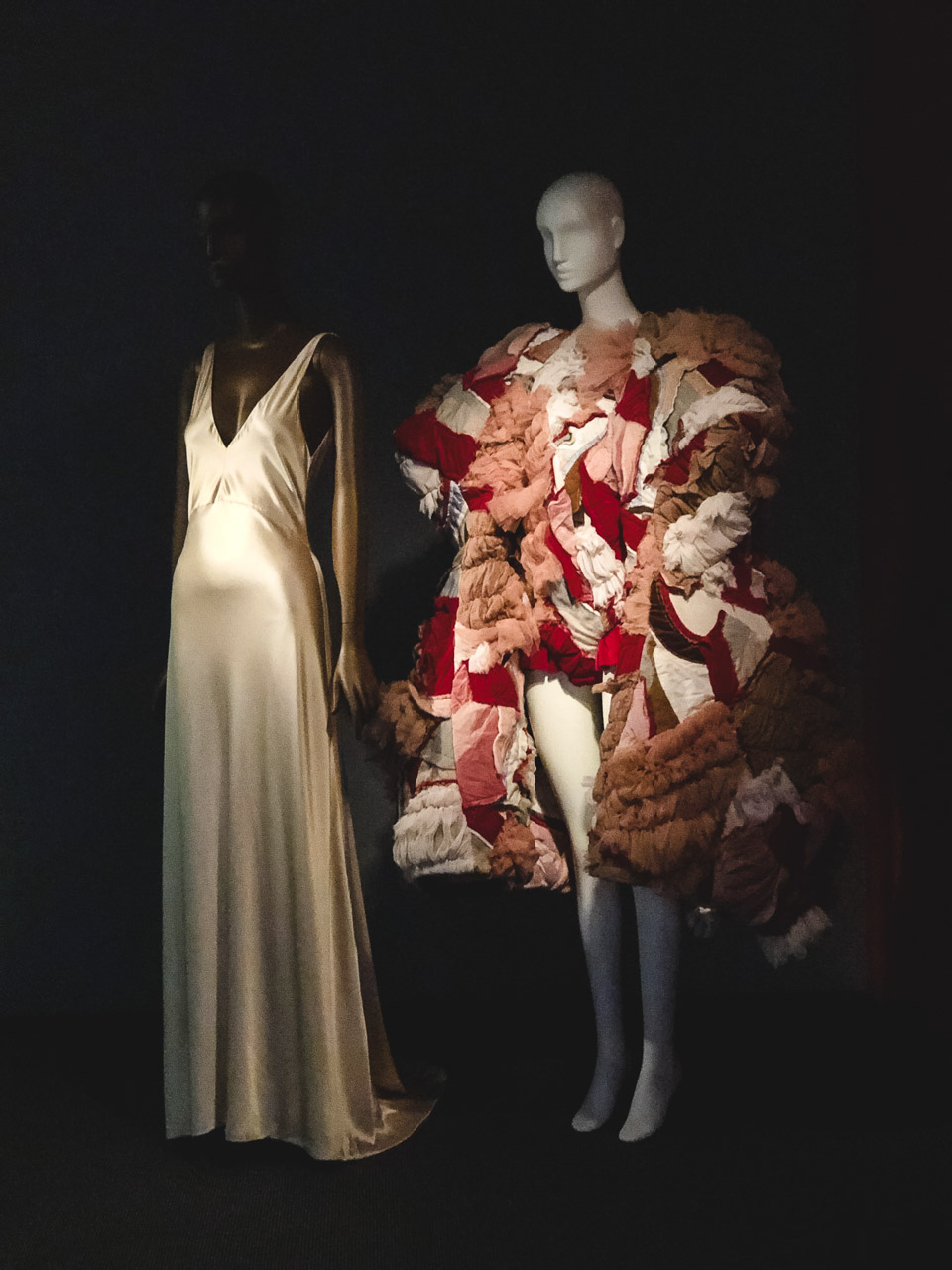Dresses on display at the Museum at the Fashion Institute of Technology in New York