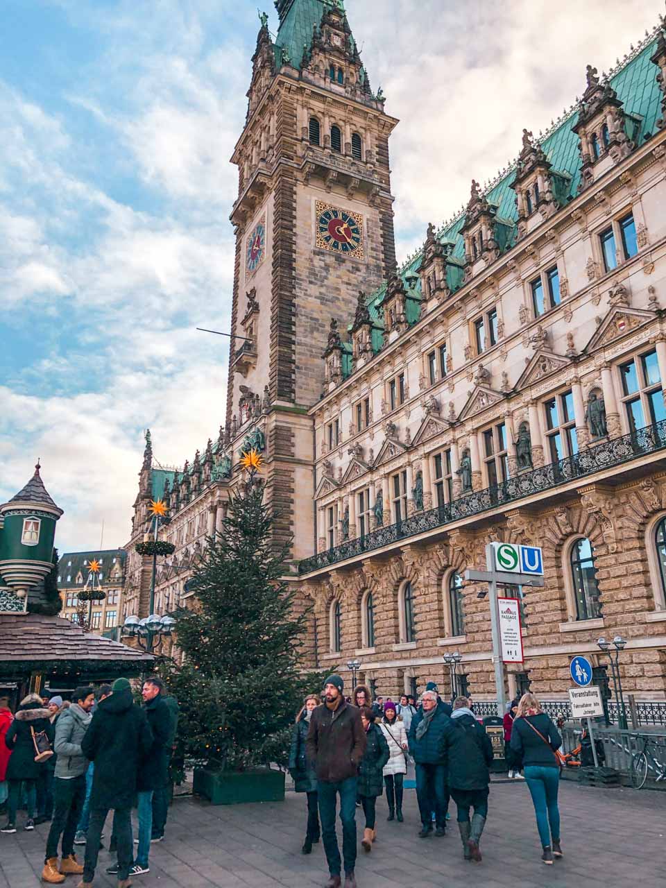The City Hall building in Hamburg, Germany