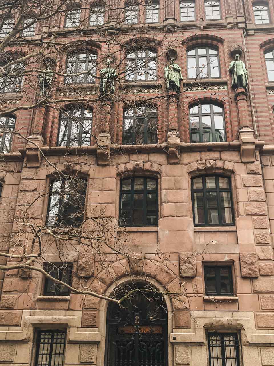 The exterior of a beautiful building in Hamburg, Germany