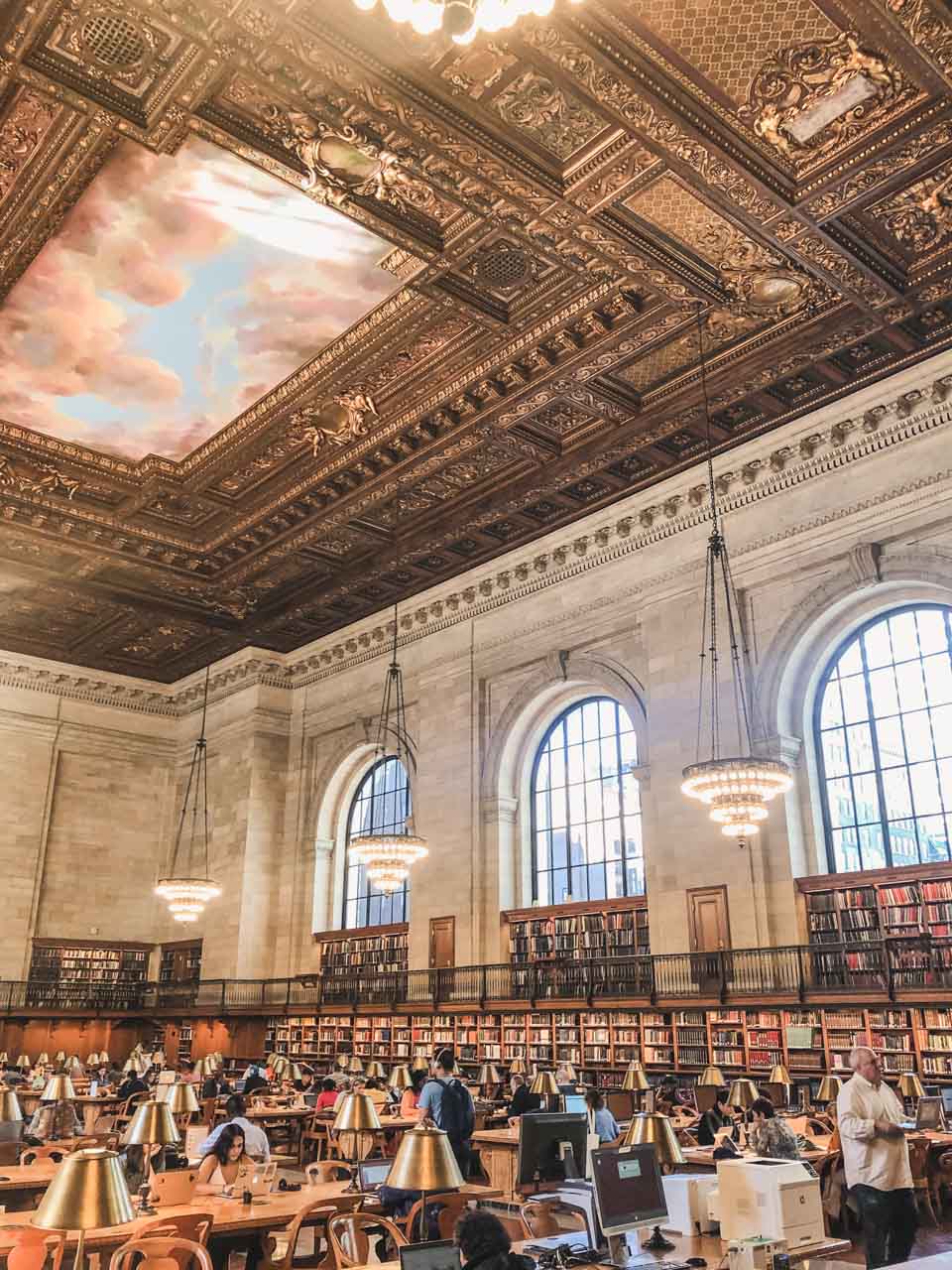 The Rose Main Reading Room inside the New York Public Library