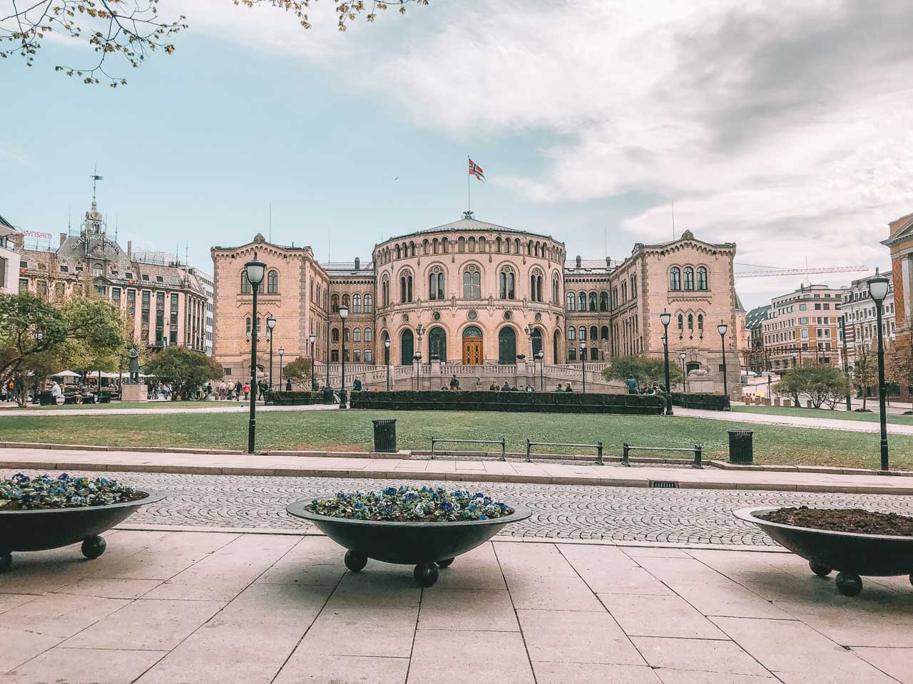 The Parliament building (Stortinget) in Oslo, Norway