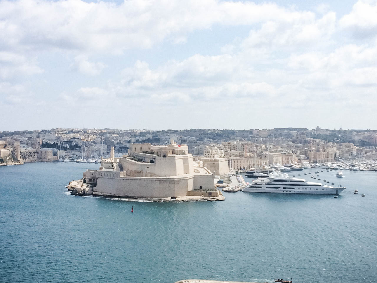 The view from Upper Barrakka Gardens in Valletta, Malta