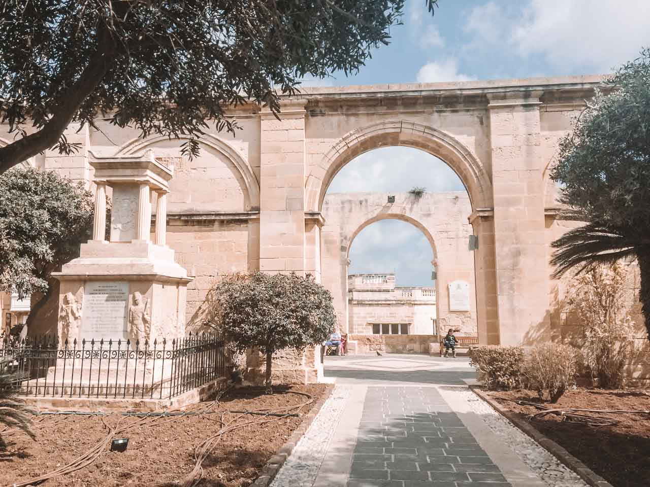 Upper Barrakka Gardens in Valletta, Malta