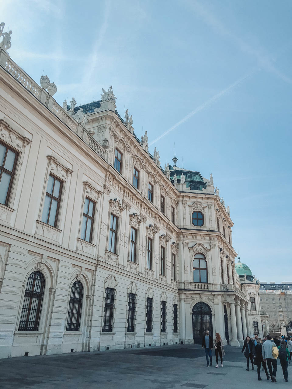 The outside of the Belvedere Palace in Vienna, Austria