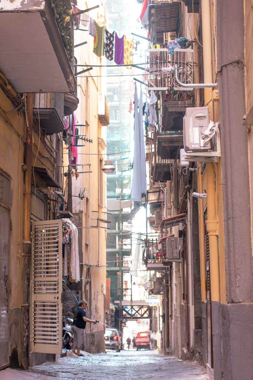 A traditional alley in Naples, Italy