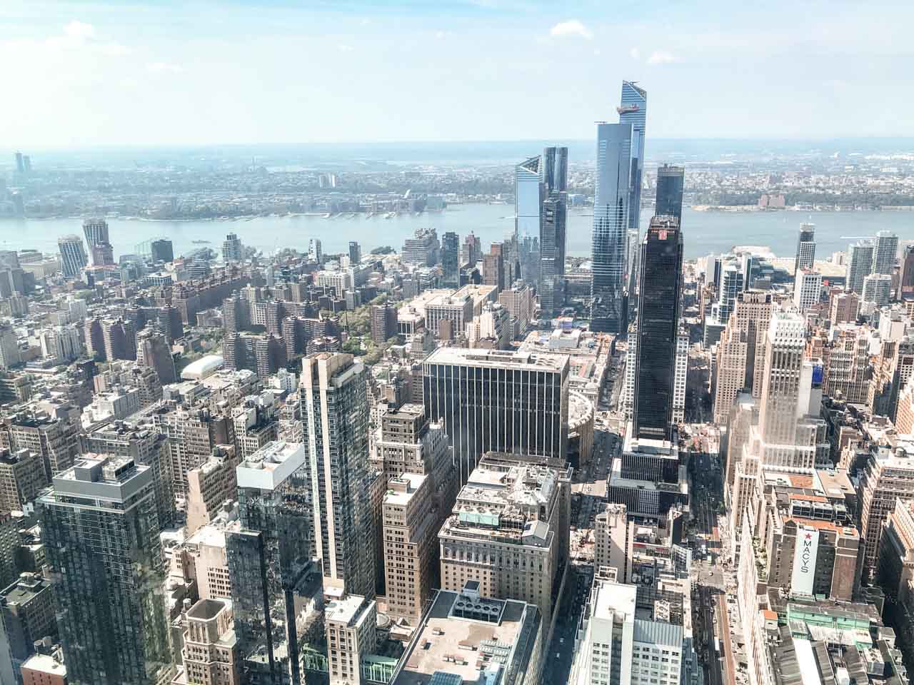 A view of the Manhattan skyline from the Empire State Building