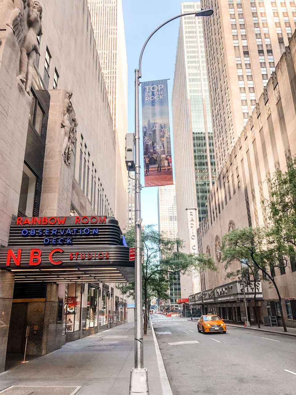 The sign outside of NBC Studios Rainbow Room observation deck