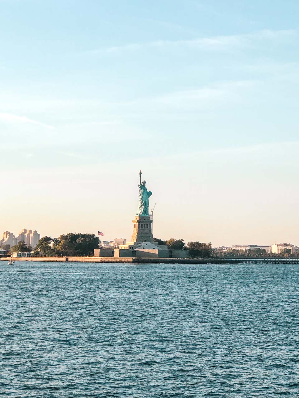 The Statue of Liberty seen from the Staten Island ferry