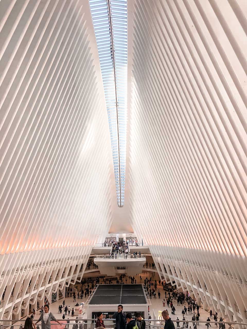 The inside of the Oculus station in New York