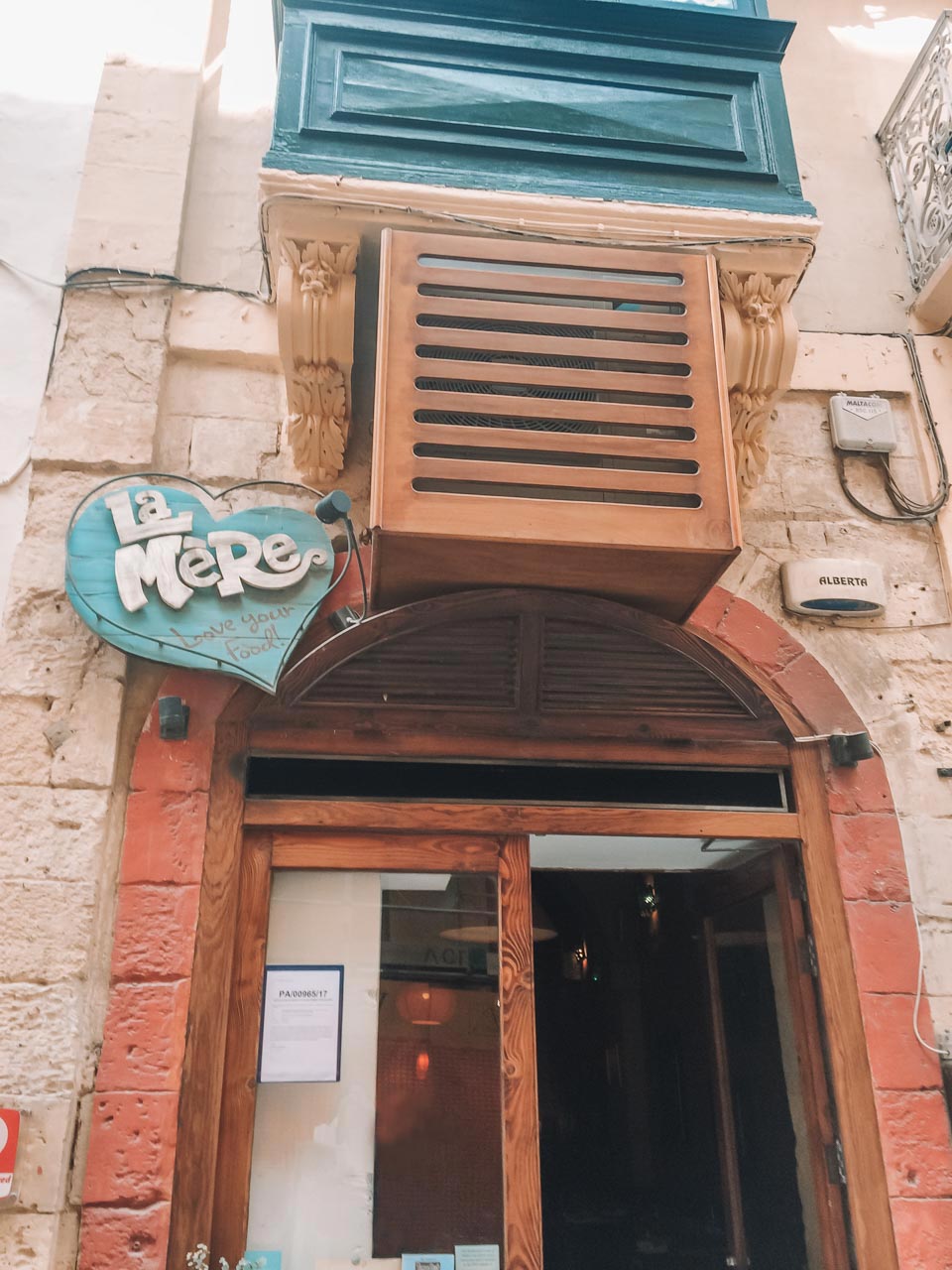 La Mère restaurant in Valletta, Malta