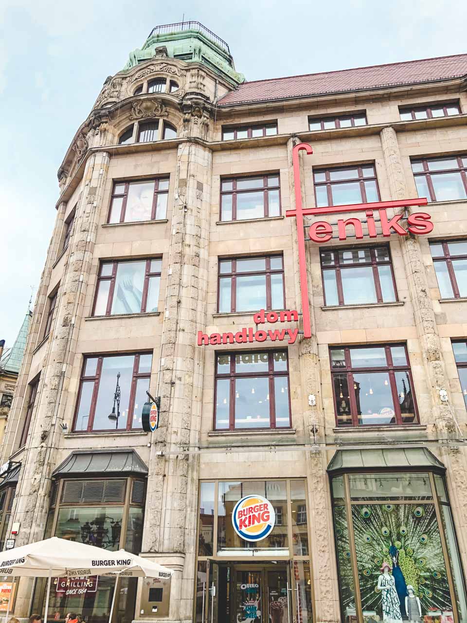 The outside of the Feniks Department Store in Wrocław, Poland