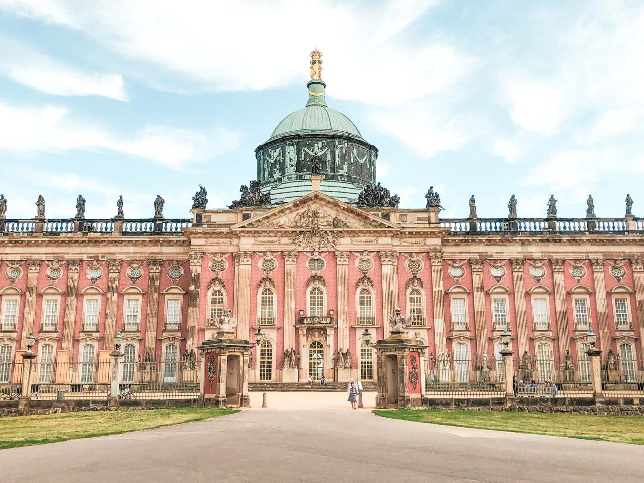 Gate leading to the New Palace in Potsdam, Germany