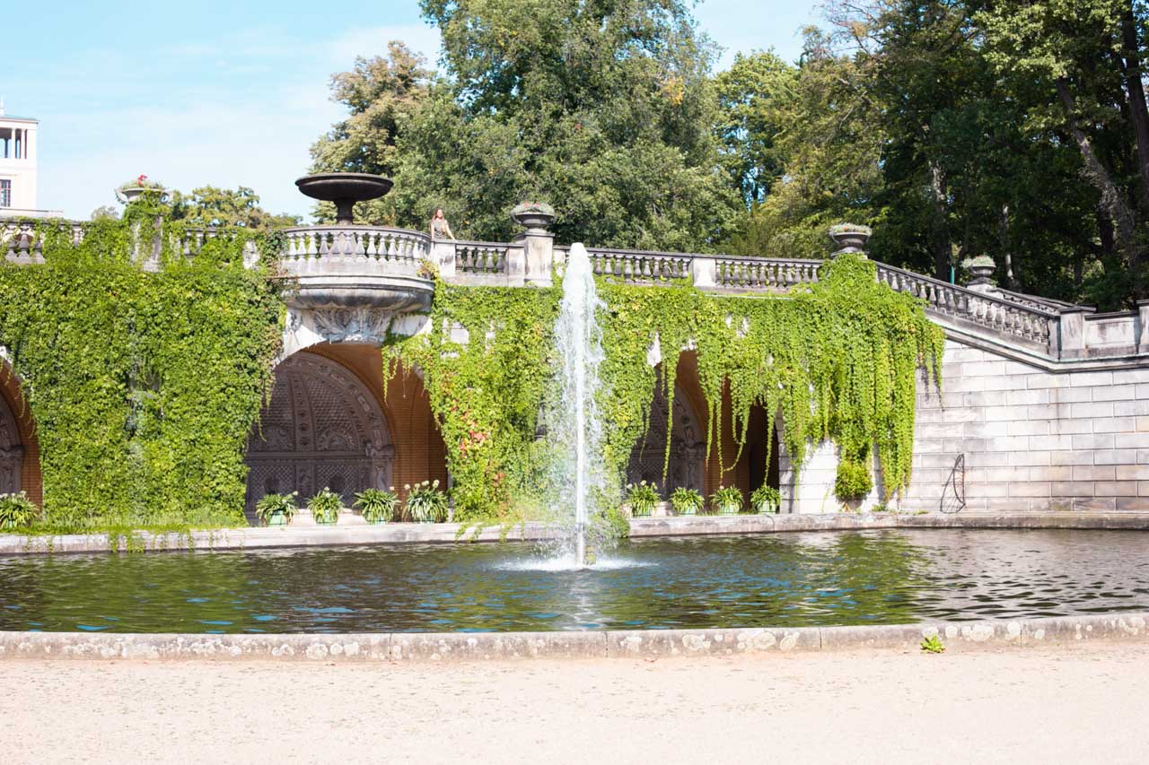 A fountain at the Orangery Palace in Potsdam, Germany