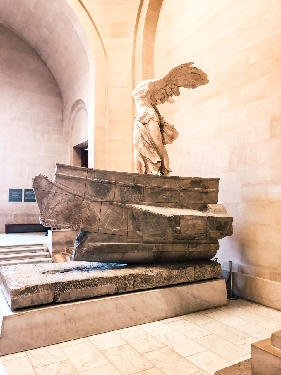 The Winged Victory of Samothrace, also called the Nike of Samothrace, on display at the Louvre