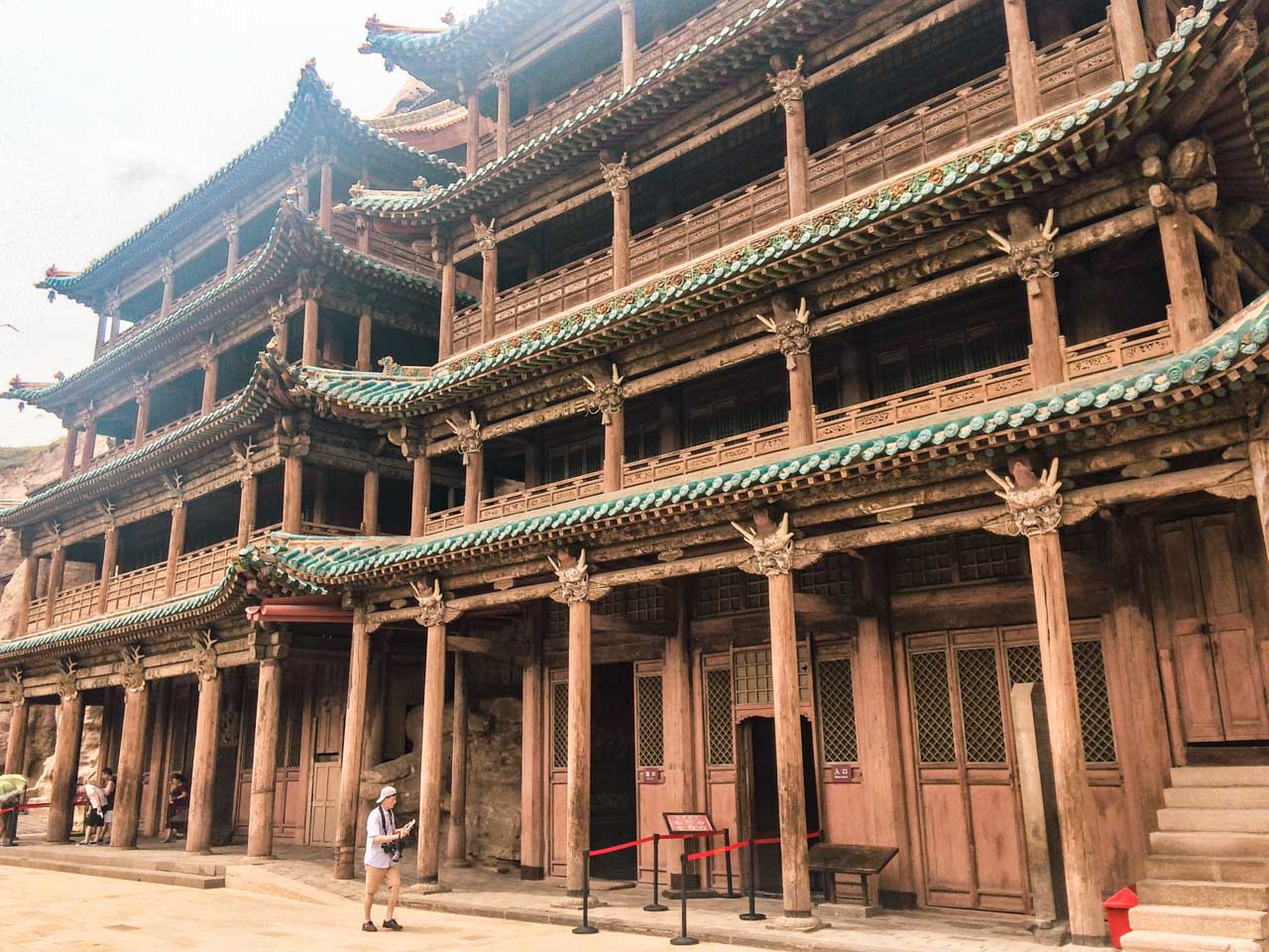 A pagoda at the Yungang Grottoes in Datong, Shanxi province