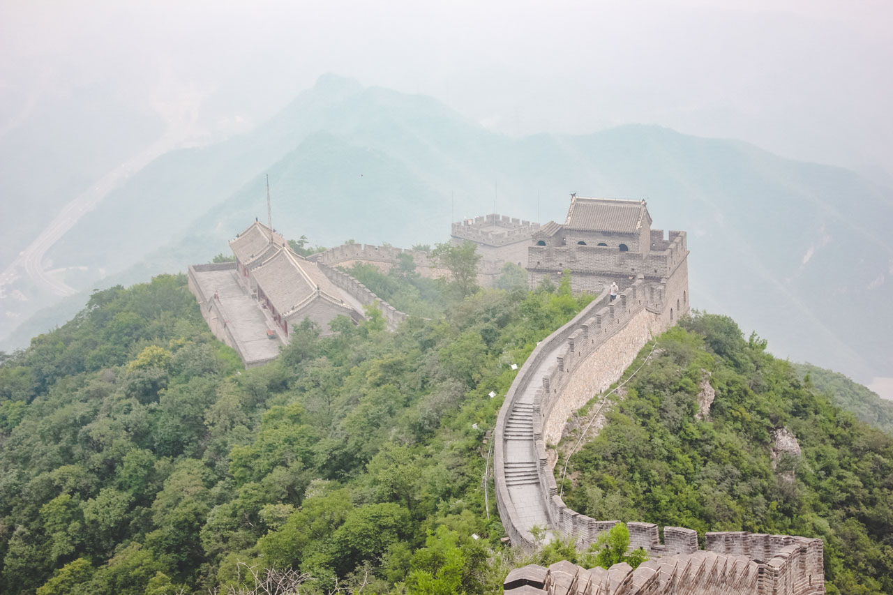 The winding Juyongguan section of the Great Wall