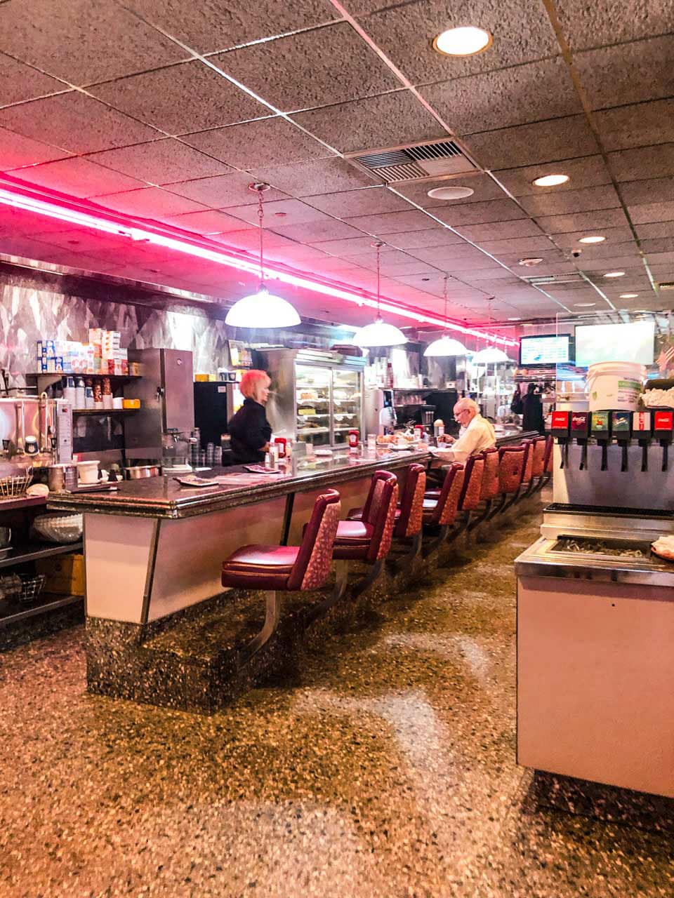 The inside of Colonnade Diner on Staten Island