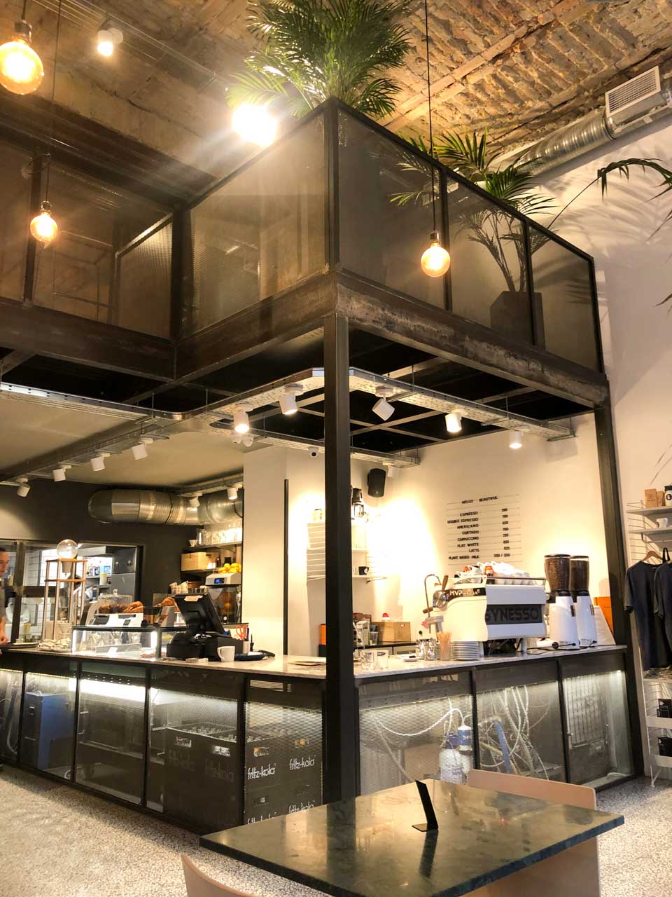 The counter inside the SixLetter café in Budapest, Hungary