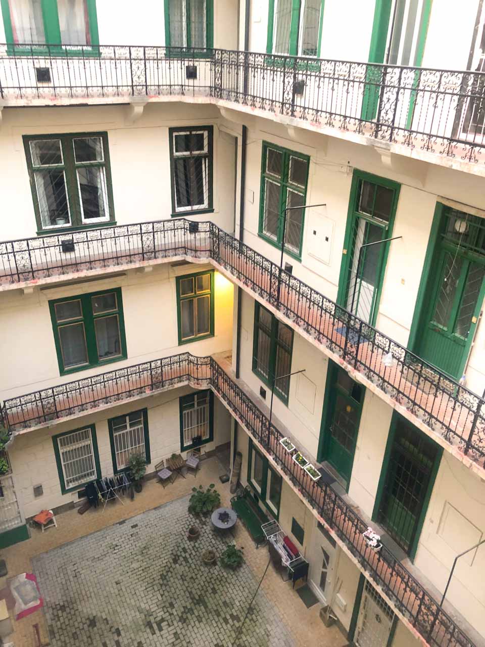 A traditional Hungarian open courtyard
