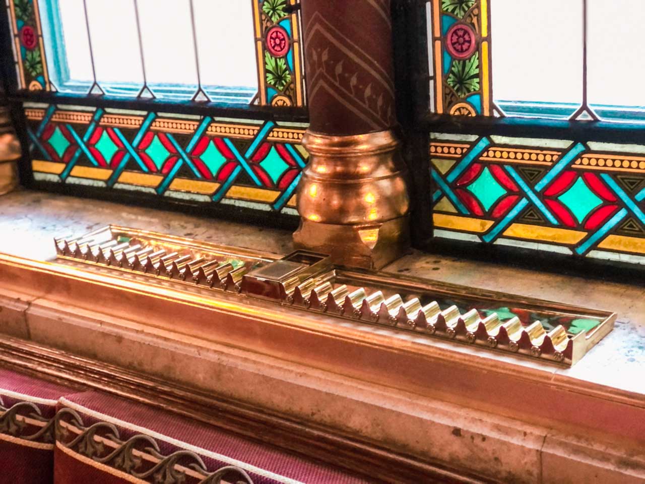 Cigar holders inside the Hungarian Parliament building