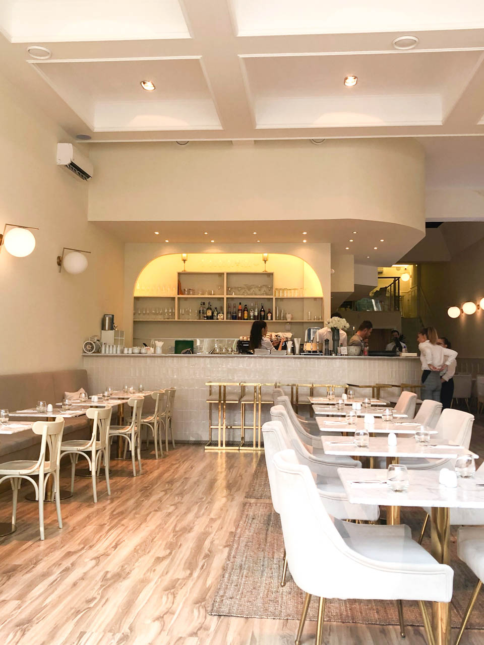 The inside of the Á la Maison restaurant in Budapest, Hungary