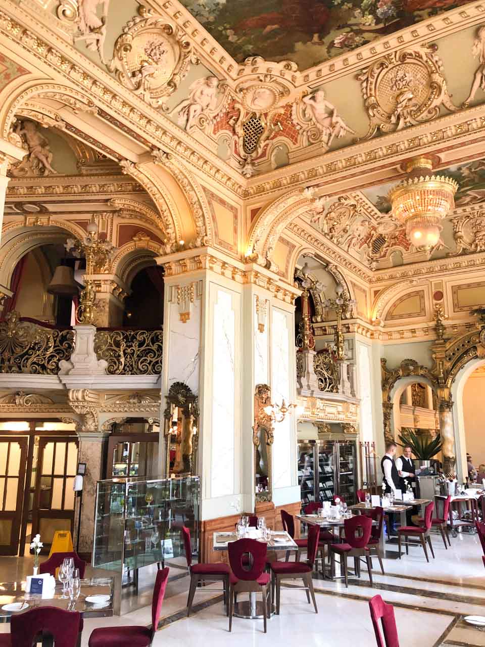 The most beautiful café in the world - the New York Café in Budapest, Hungary