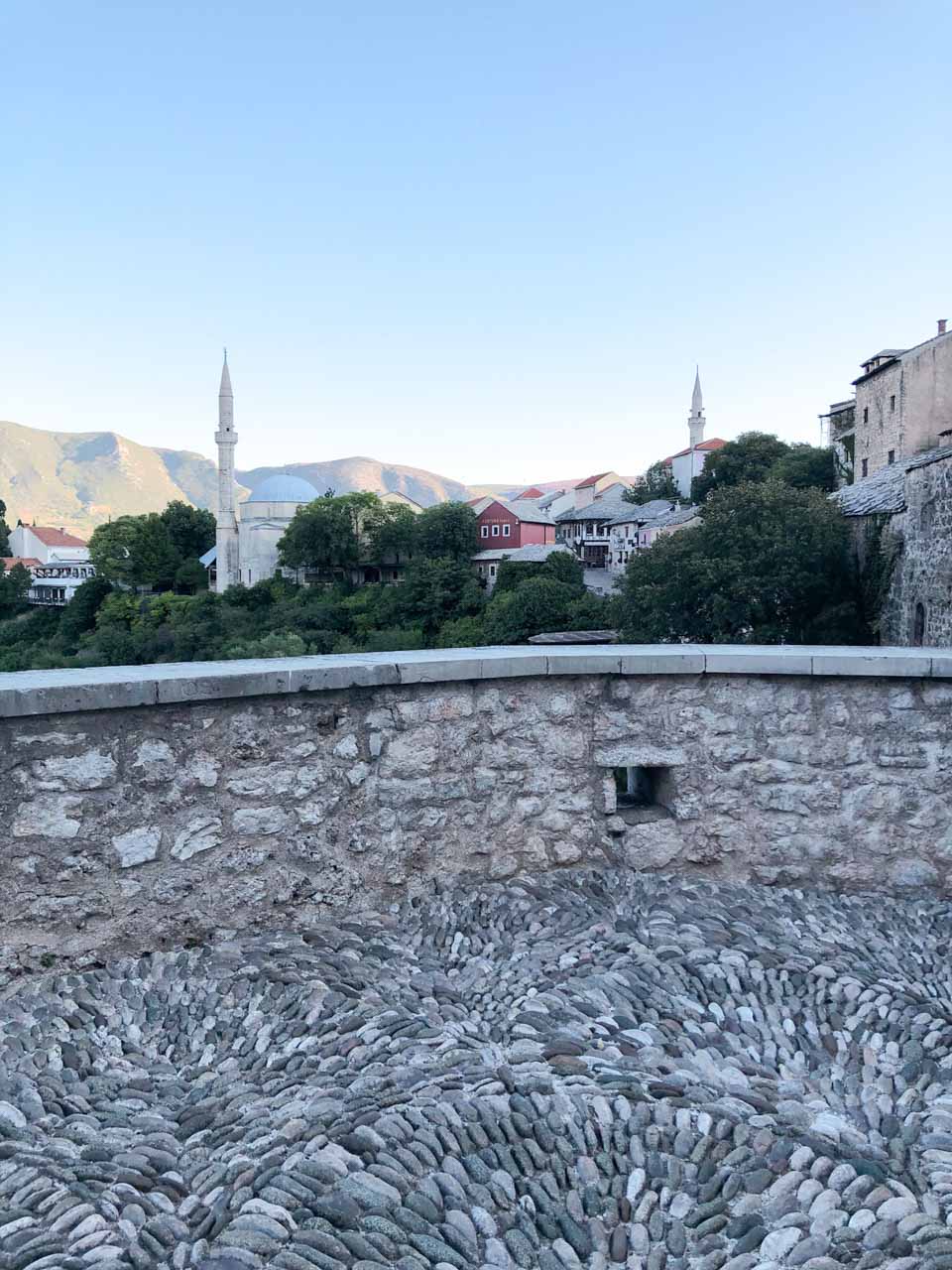 View of Mostar from the Old Bridge