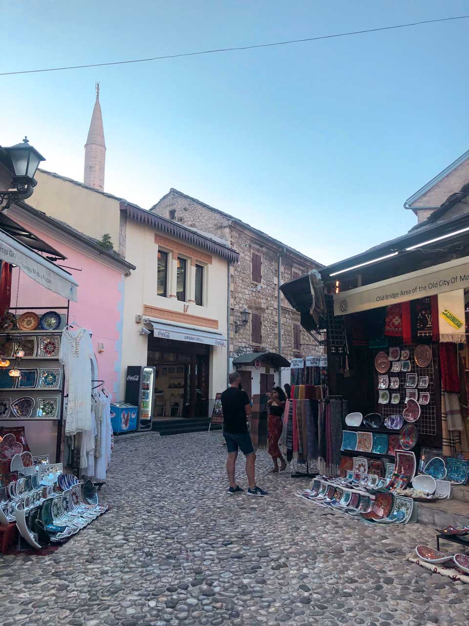 Stalls at the Old Bazaar in Mostar