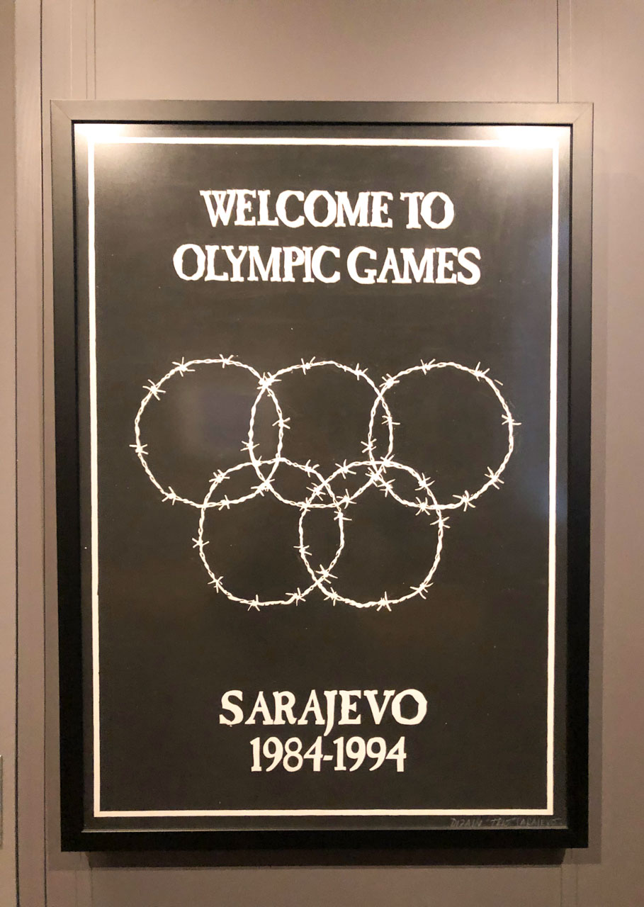 A sign that says "Welcome to Olympic Games Sarajevo 1984-1994"