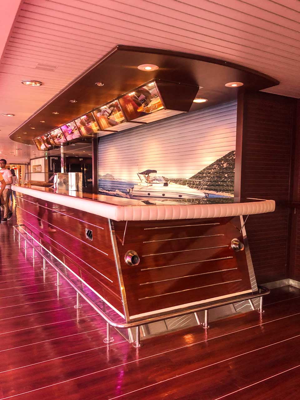 Bar area on board of a Stena Line cruise ship