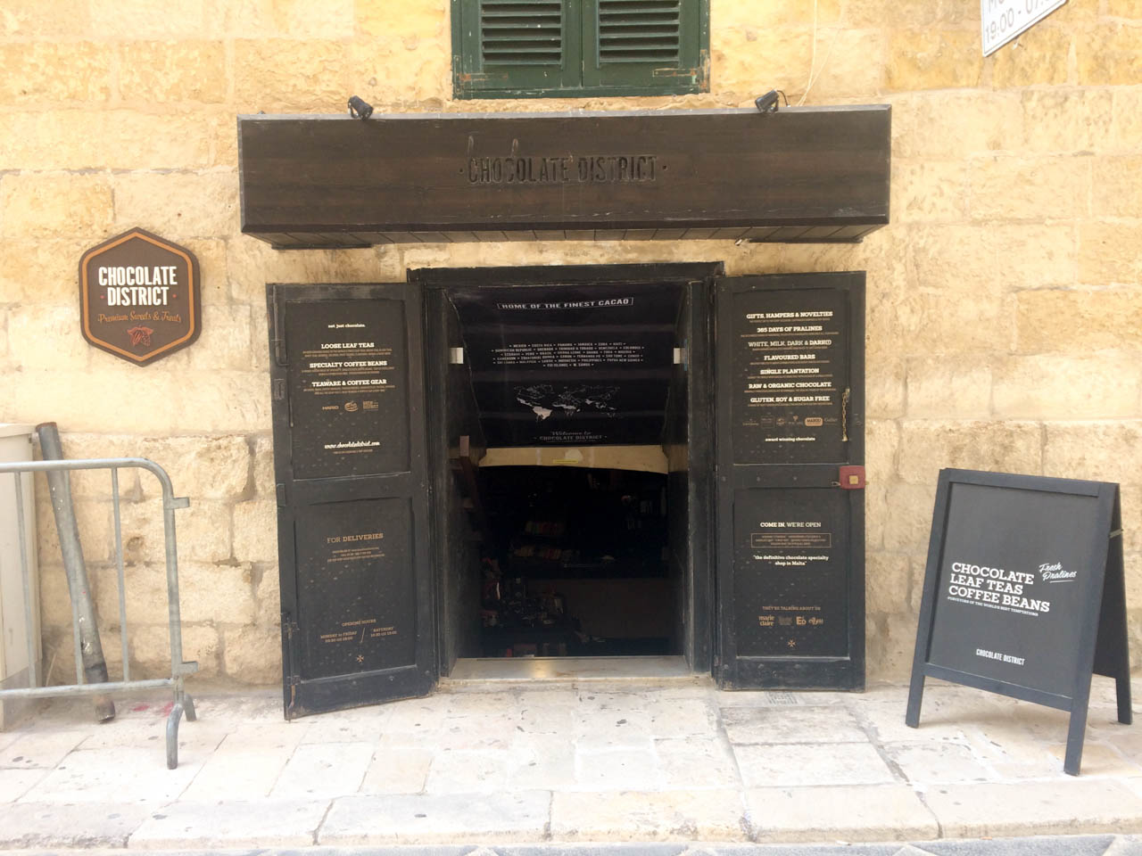The Chocolate District store in Valletta, Malta