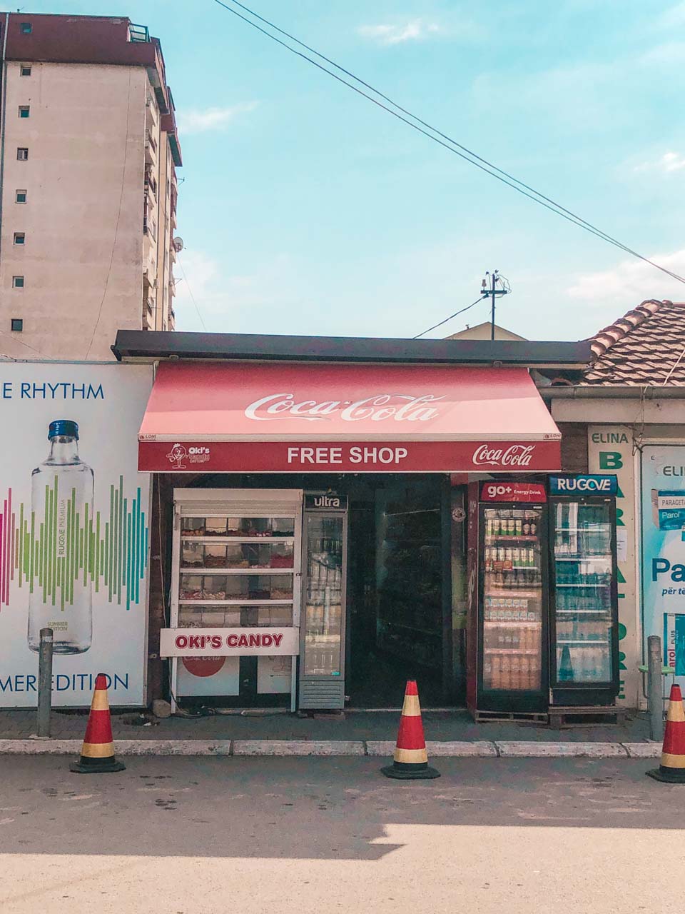 A corner shop in Pristina, Kosovo