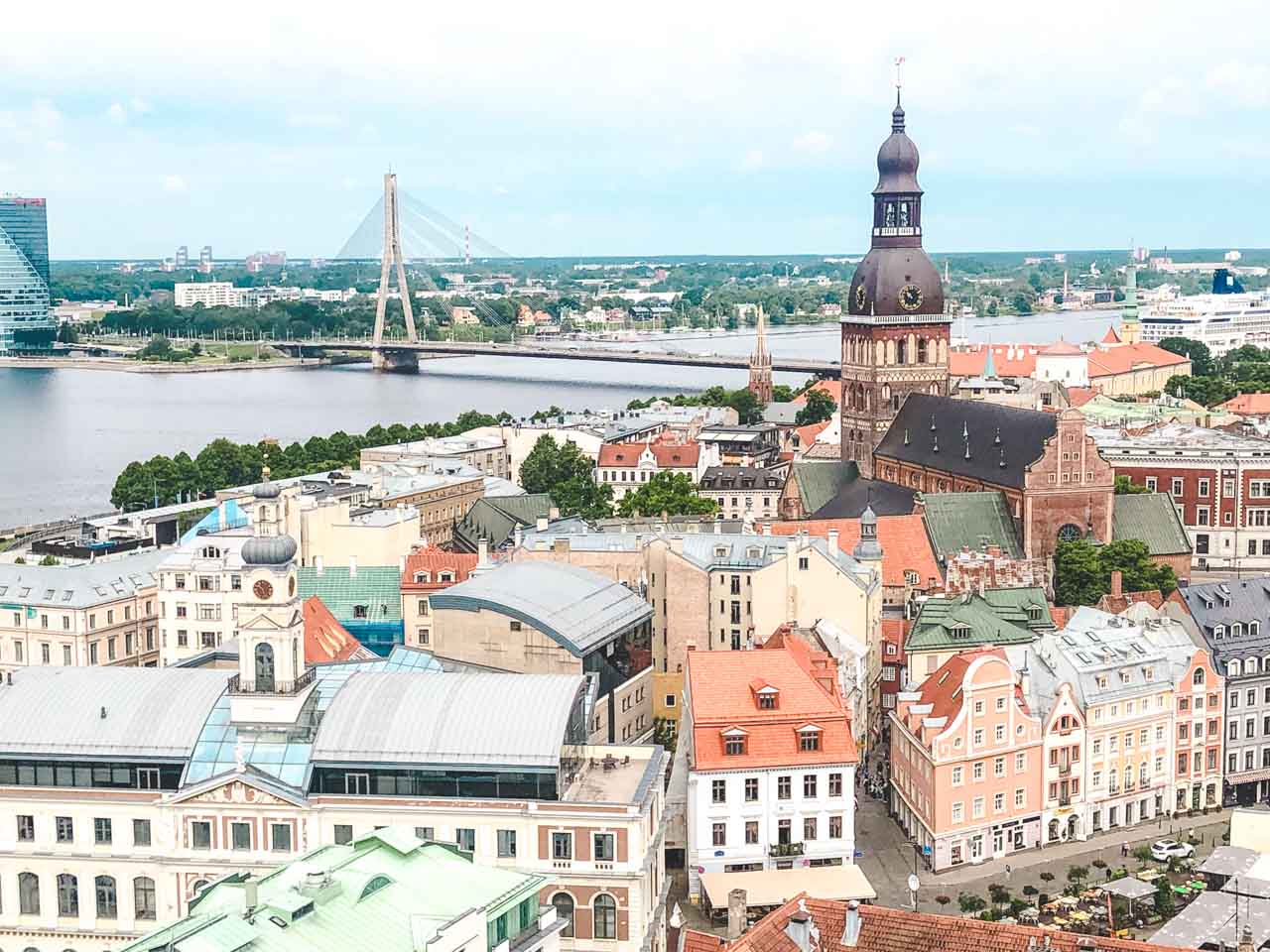 View of Riga Old Town from the tower of St. Peter's Church