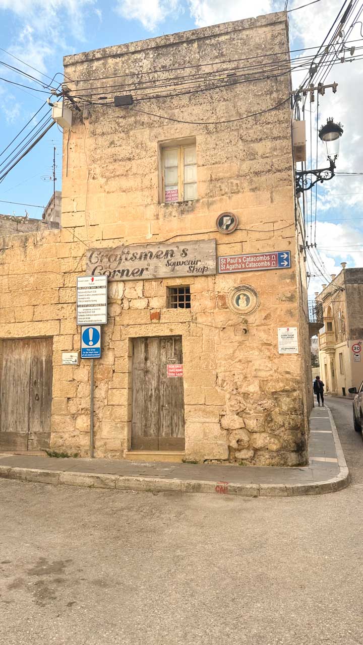 Street corner in Rabat, Malta