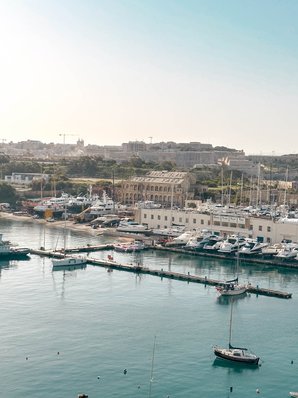 Manoel Island Yacht Yard seen from above