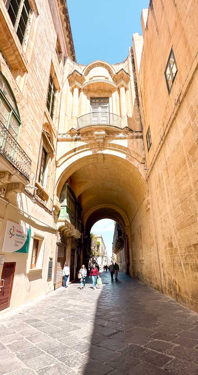 An alley in Valletta, Malta