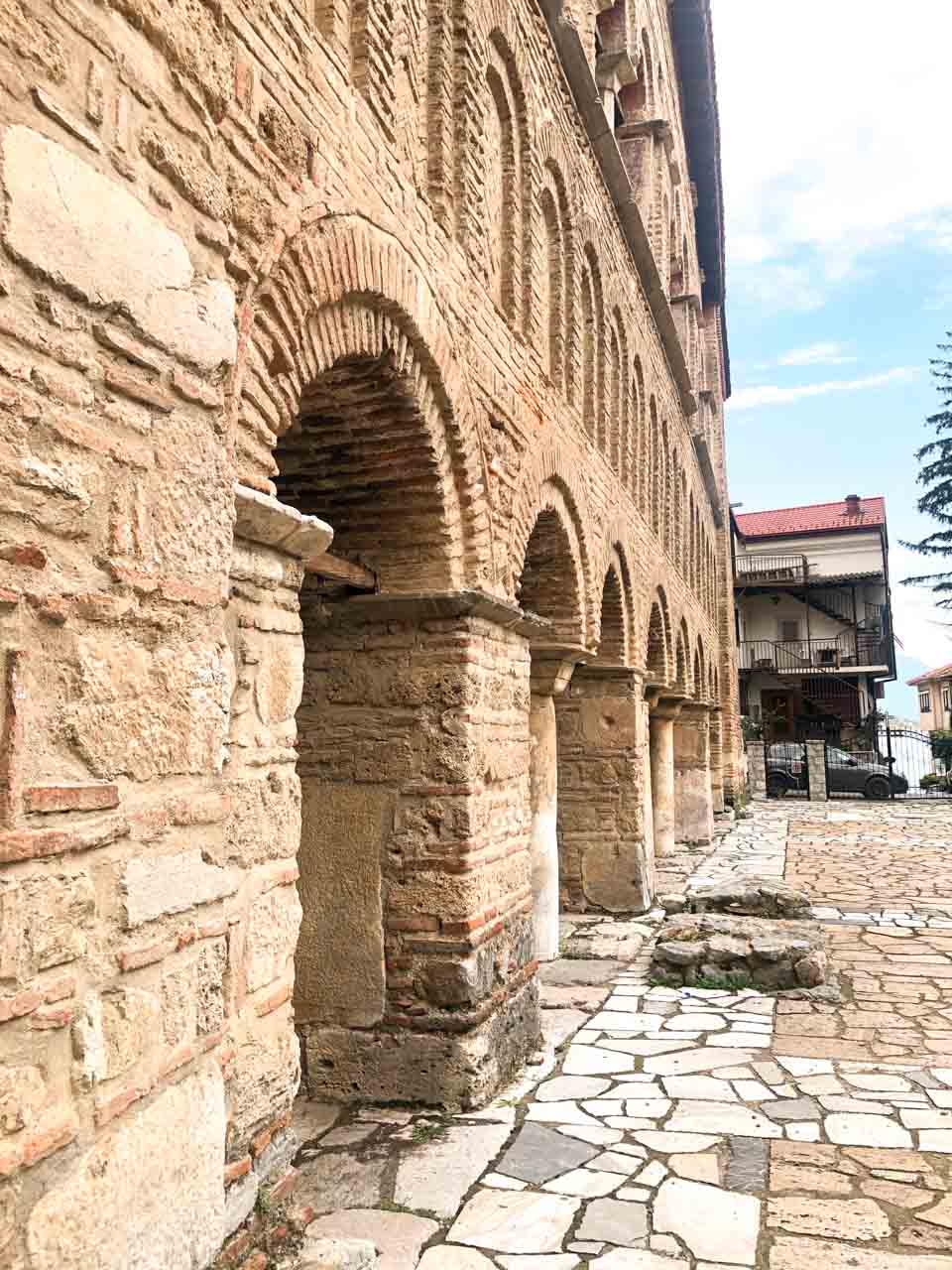 Walls of the Church of Saint Sophia in Ohrid, North Macedonia