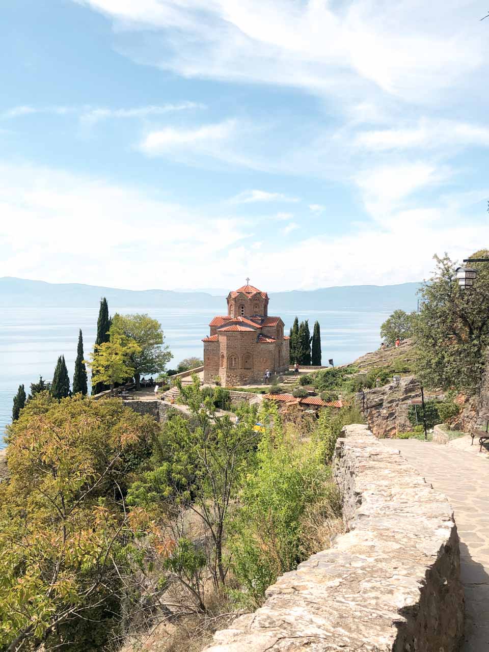 Path leading to the Church of St. John at Kaneo in Ohrid, North Macedonia