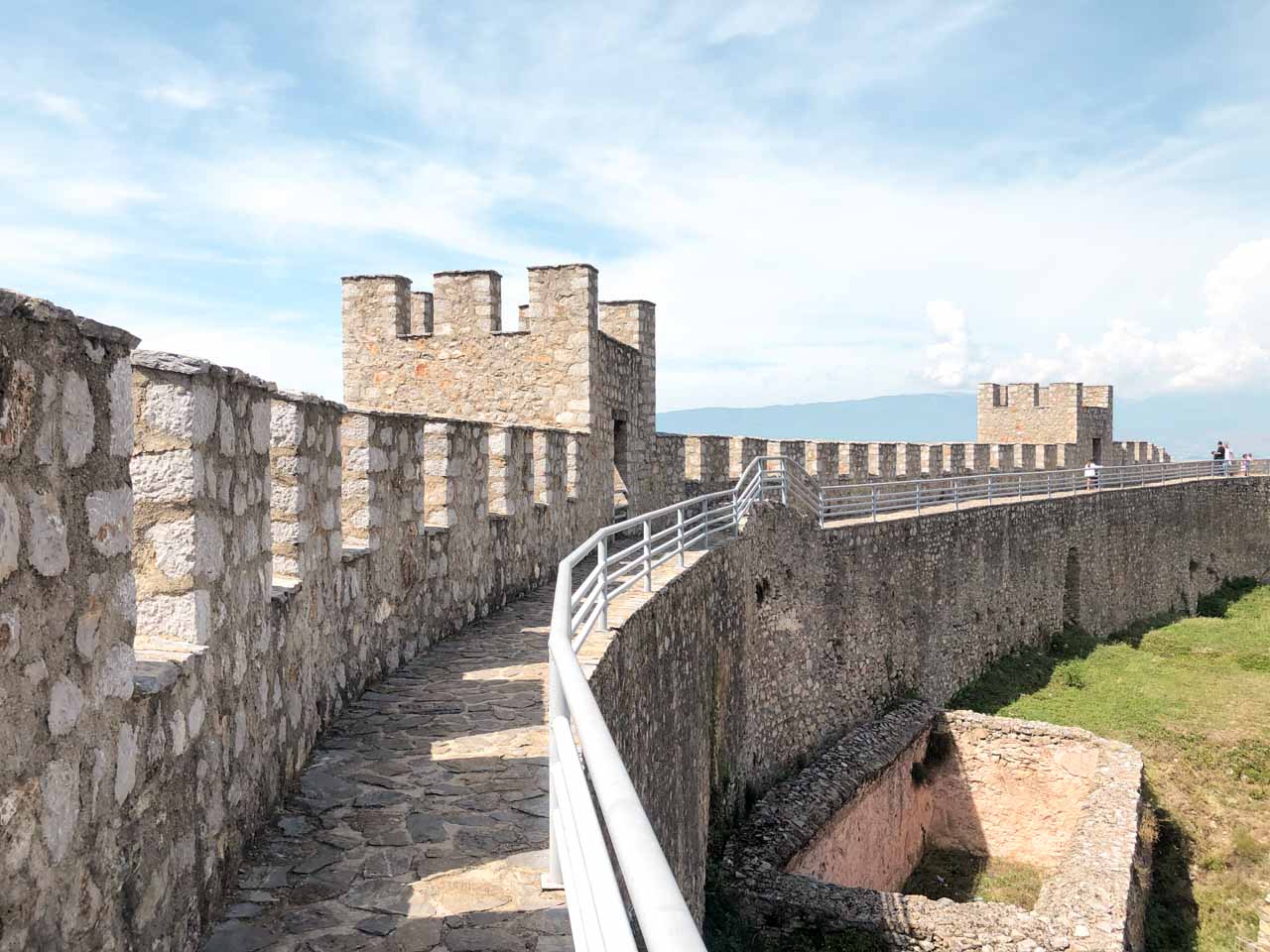 Walls of Samuel's Fortress in Ohrid, North Macedonia