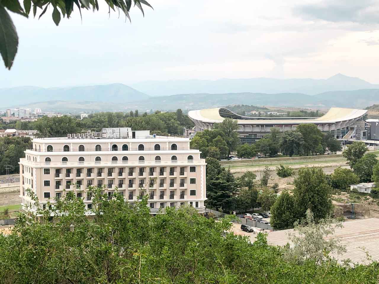 National Arena Toše Proeski seen from the top of the Skopje Fortress