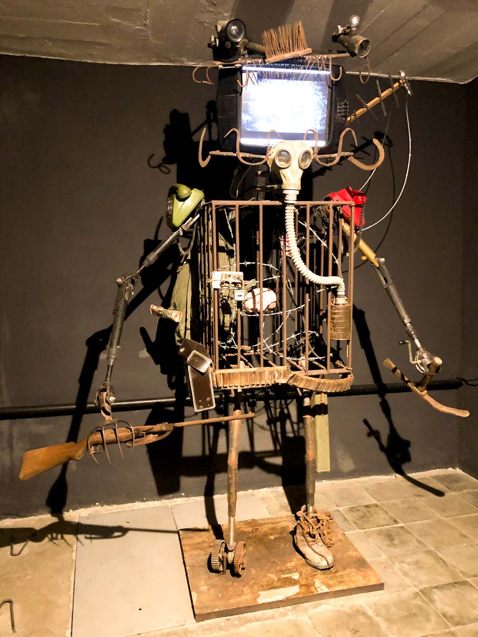 Robot on display at Bunk'Art 2 in Tirana, Albania