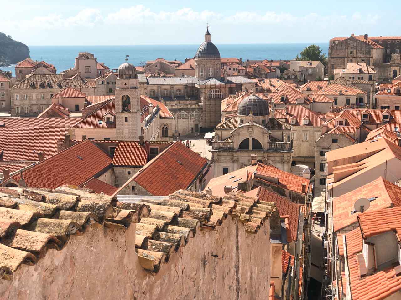 Dubrovnik Old Town seen from the top of the city walls