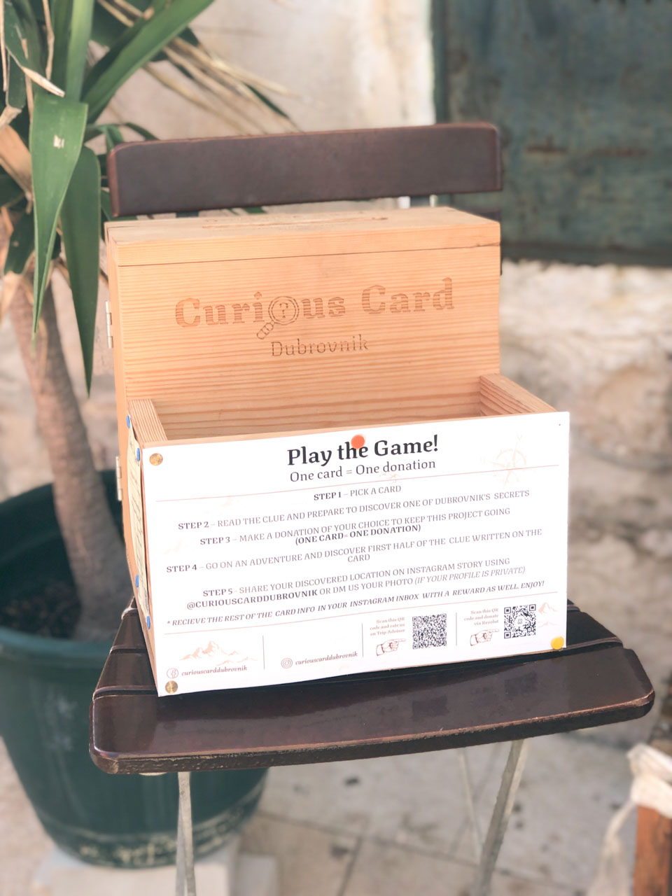 Curious Card game box in Dubrovnik Old Town