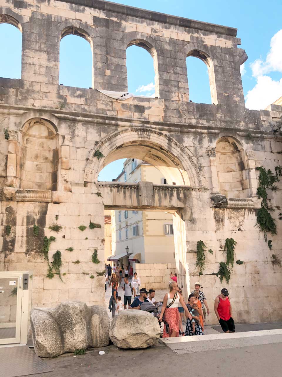 Silver Gate of Diocletian's Palace in Split Old Town, Croatia