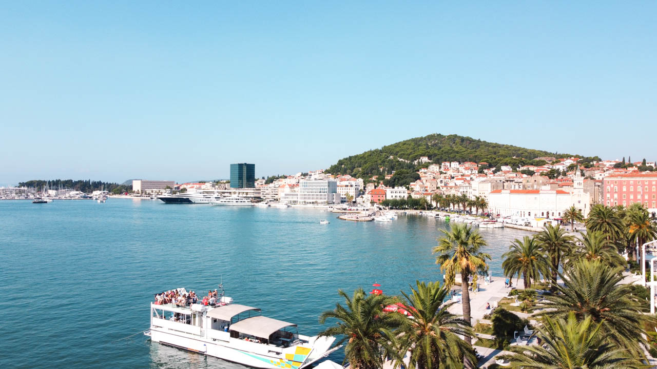 Split waterfront seen from the top of the Saint Domnius Bell Tower