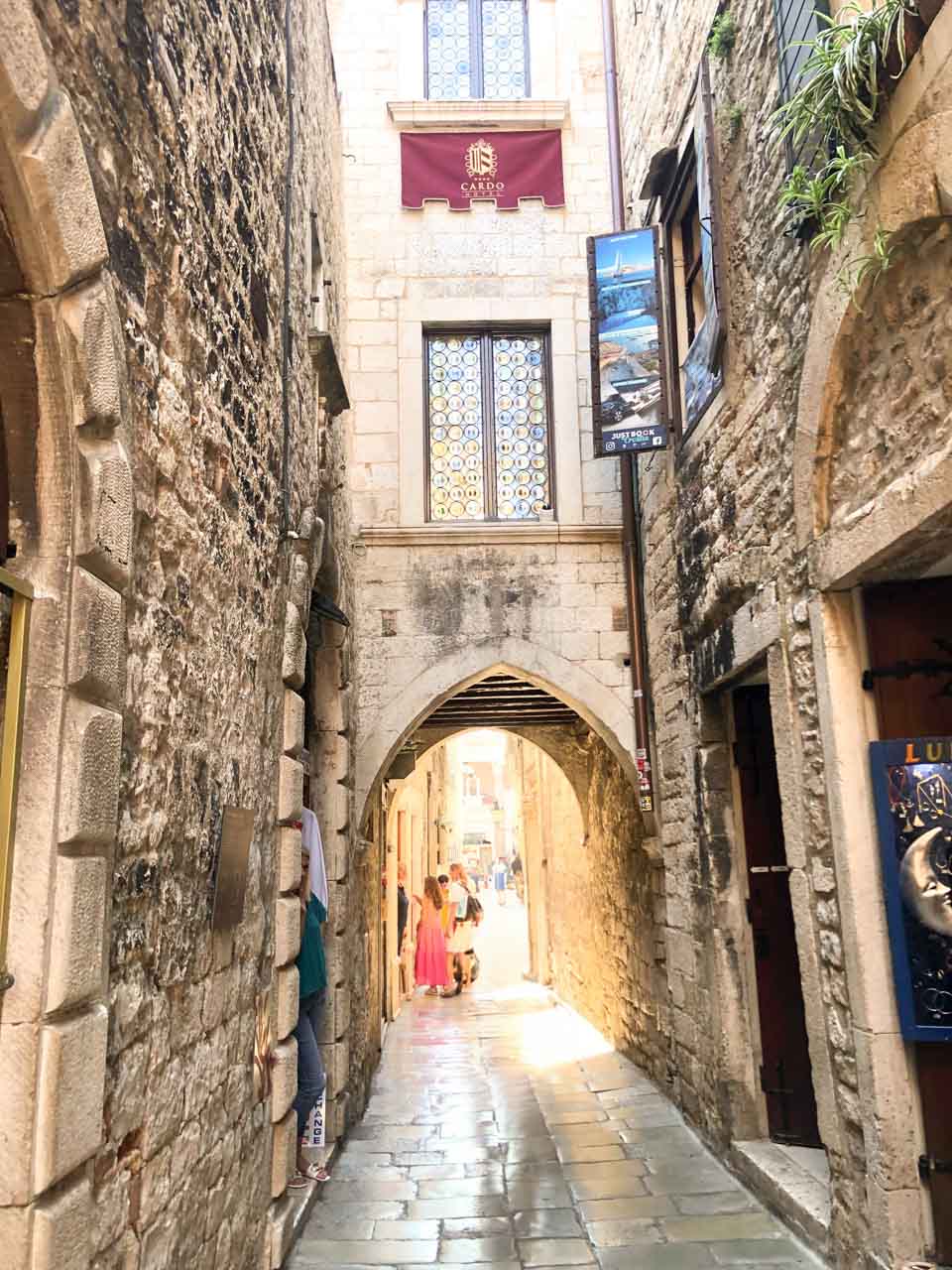 Narrow street in Split Old Town, Croatia