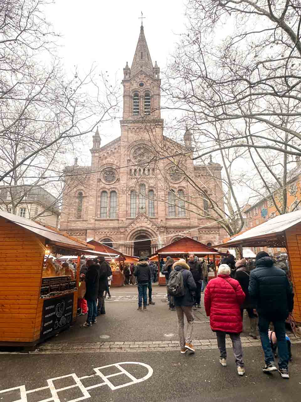 Entrance to the Christmas market at Place du Temple Neuf in Strasbourg